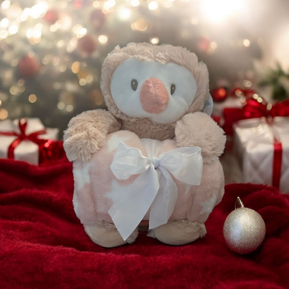 Adorable Plush Penguin with Blanket